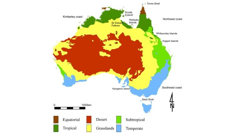 آب و هوای استرالیا در طول سال